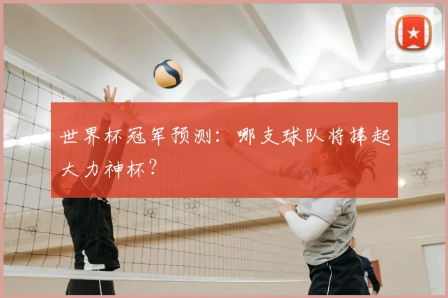 世界杯冠军预测:哪支球队将捧起大力神杯?